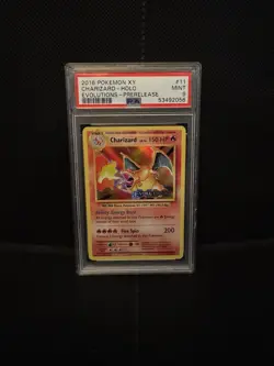 Pokemon Charizard XY Evolutions Prerelease STAMP Holo Rare Promo #11 PSA 9 Mint - Image 1