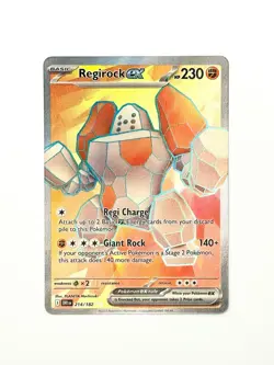 Regirock ex Ultra Rare SV10: Destined Rivals 214/182 Pokemon NM - Image 1