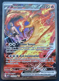 Pokemon TCG Team Rocket’s Moltres ex 229/182 Destined Rivals SIR Holo - Image 1
