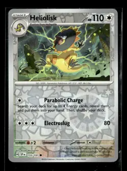 Pokemon Heliolisk 155/191 Surging Sparks Reverse Holo Common 3 Card Lot - Image 1