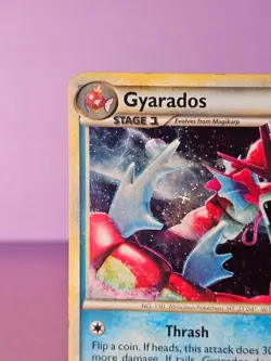 Red Gyarados Shiny 123/123 Heartgold & Soulsilver Holo MP Pokemon TCG SWIRL - Image 2