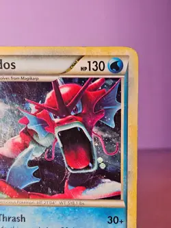 Red Gyarados Shiny 123/123 Heartgold & Soulsilver Holo MP Pokemon TCG SWIRL - Image 3