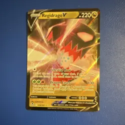 Pokemon Regidrago V 135/195 Silver Tempest Ultra Rare Basic HP220 Holo English - Image 1