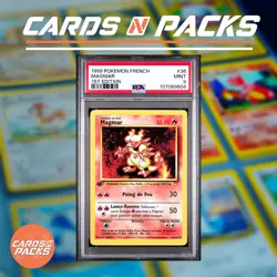 Carte Pokemon Magmar 36/102 Set de base Edition 1 PSA 9 - Image 1