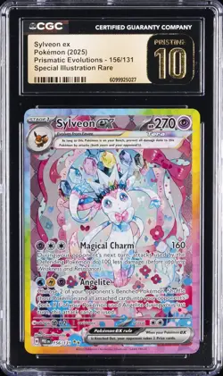 2025 POKEMON PRISMATIC EVOLUTIONS #156 SYLVEON CGC 10 PRISTINE - Image 1