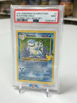 2021 POKEMON CELEBRATIONS BLASTOISE HOLO CLASSIC BASE SET PSA 9 - Image 1