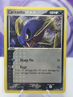 Pokemon TCG Deoxys 56/107 Carvanha LP - Image 1