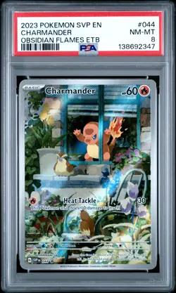 2023 POKEMON SVP EN-SV BLACK STAR PROMO #044 CHARMANDER PSA 8 - Image 1
