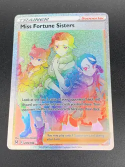 Miss Fortune Sisters 209/196 Hyper Secret Rare SWSH Lost Origin Pokemon NM 2022 - Image 1