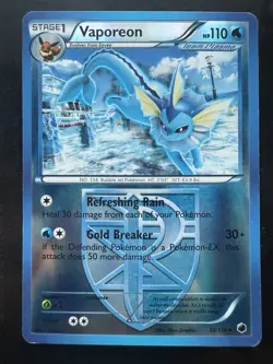 Pokemon Vaporeon Plasma Freeze 20/116 Reverse Holo Uncommon (LP) - Image 1
