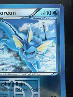 Pokemon Vaporeon Plasma Freeze 20/116 Reverse Holo Uncommon (LP) - Image 3