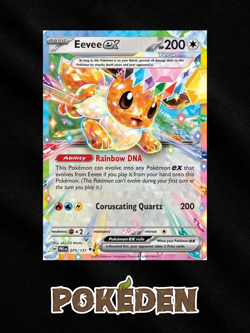 Pokemon Eevee ex 075/131 Prismatic Evolutions Double Rare NM English - Image 1
