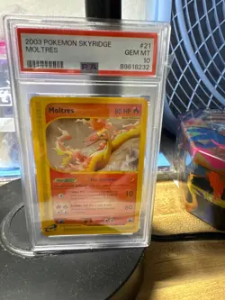 2003 Pokemon Skyridge Moltres 21/144 PSA 10 Gem Mint - Image 1