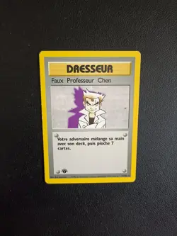 Carte Pokemon Faux Professeur Chen 73/102 Edition 1 Set De Base Wizards FR - Image 1