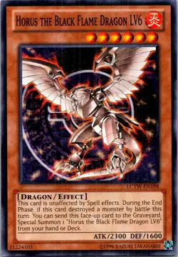 Horus the Black Flame Dragon LV6 #LCYW-EN198 Yugioh Unlimited Lightly played - Image 1