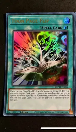 Yu-Gi-Oh! Toon Page-Flip TOCH-EN004 Ultra Rare 1st Edition NM - Image 1