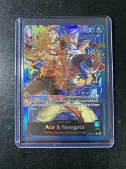 ST22-001 Ace & Newgate Leader -Foil -One Piece TCG-English -NM (Combine P&P) - Image 1