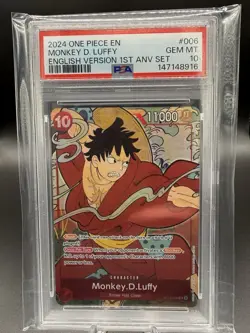 One Piece Monkey.D.Luffy English 1st Anniversary PSA 10 - Image 1