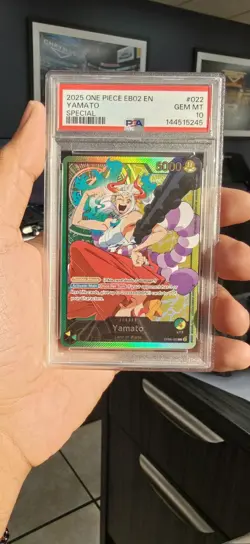 2025 ONE PIECE EB02-EXTRA BOOSTER -ANIME 25TH Gold Text Leader PSA10 - Image 1