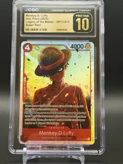 Monkey.D.Luffy Super Rare OP12-015 One Piece CGC 10 Pristine - Image 1