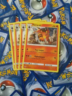 [LOT of 4] Torracat (25/149) Pokemon Card - Sun & Moon NM - Free Shipping - Image 1