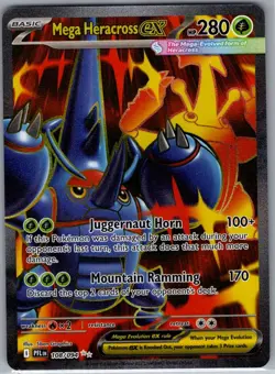 Mega Heracross ex 108/094 ME02: Phantasmal Flames - Pokemon Card - NM - Image 1