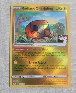 Radiant Charjabug 051/159 Crown Zenith Holo Rare NM Pokemon Card 2023 - Image 1
