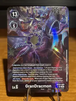 Digimon Card Game GranDracmon BT23-068 SR Alt Art BT23 Hackers Slumber - Image 1