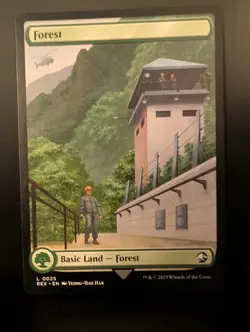Jurassic World Rex FOREST, Full Art, Double Sided (Lightly Played, Near Mint) - Image 1