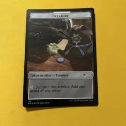 1x Treasure Token Walker (Metal Head) Token - Foil Light Play MTG Magic - Kid - Image 1