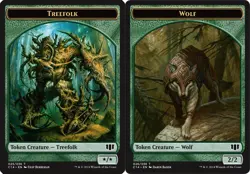 x4 Treefolk Token // Wolf Token T MTG Commander 2014 M/NM, English - Image 1