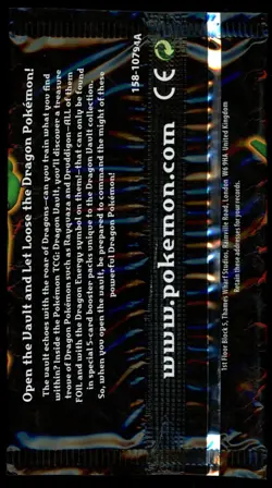 Pokemon TCG 2012 Black & White Dragon Vault Booster Pack Sealed Rayquaza Art - Image 2