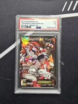 PSA 3 VG 2015 Pokemon Double Crisis Team Magma's Groudon EX Full Art PSA 3 VG - Image 1