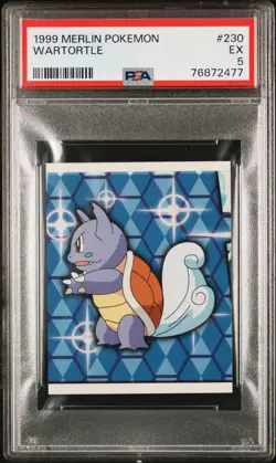 1999 Merlin Pokemon #230 Wartortle Puzzle Sticker PSA 5 - Image 1