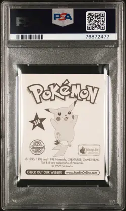 1999 Merlin Pokemon #230 Wartortle Puzzle Sticker PSA 5 - Image 2