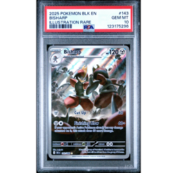 2025 POKEMON BLK EN-BLACK BOLT #143 BISHARP ILLUSTRATION RARE PSA 10 - Image 1