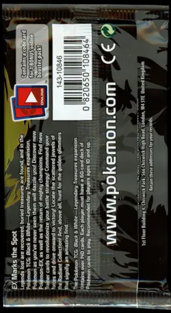 Pokemon Black And White Legendary Treasures Sealed Booster Pack Mewtwo Art - Image 2