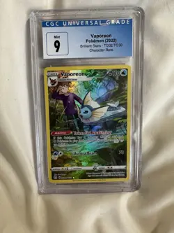 Pokemon TCG Vaporeon Brilliant Stars Full Art Ultra Rare Holo Card TG02/TG30 - Image 1
