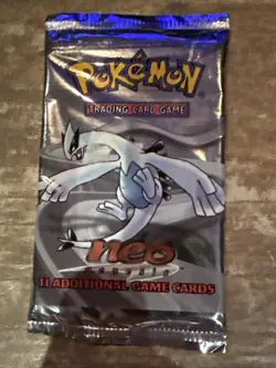2000 POKEMON NEO GENESIS UNLIMITED LUGIA SEALED BOOSTER PACK Brand New Sealed - Image 1