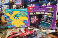 Pokemon TCG ASCENDED HEROS ETB Tech Sticker Blister Factory Sealed Elite Trainer - Image 1