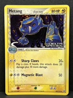 Pokemon TCG - Metang EX Delta Species 49/113 Reverse Holo Stamped - NM - Image 1