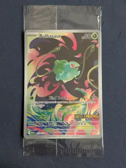 Pokemon Bulbasaur 133/132 English Mega Evolution Stamped Full Art Promo Sealed - Image 1