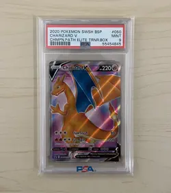 2020 Pokemon Sword & Shield Black Star Promos Charizard V #SWSH050 PSA 9 MINT - Image 1