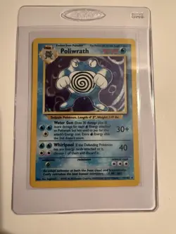 Pokemon Poliwrath 13/102 Base Set Holo Rare 90 HP English 1999 WOTC - Image 1
