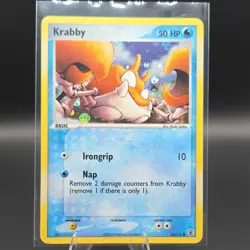 Pokemon TCG Krabby 66/112 EX FireRed & LeafGreen Basic 50HP Common Reverse Holo - Image 1