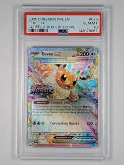 Eevee ex 075/131 Double Rare SV: Prismatic Evolutions PSA 10 Gem Mint Pokemon - Image 1