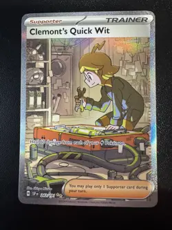 Clemonts Quick Wit 243/191 - Pokemon Surging Sparks Special Illustration Rare - Image 1