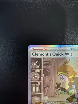 Clemonts Quick Wit 243/191 - Pokemon Surging Sparks Special Illustration Rare - Image 3
