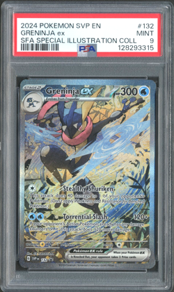 Pokemon TCG: Greninja ex 132 Shrouded Fable Black Star Promo PSA 9 MINT - Image 1