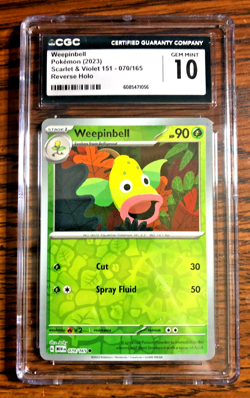 Weepinbell Reverse Holo #070 - CGC GEM MINT 10 - Scarlet & Violet 151 - Pokemon - Image 1